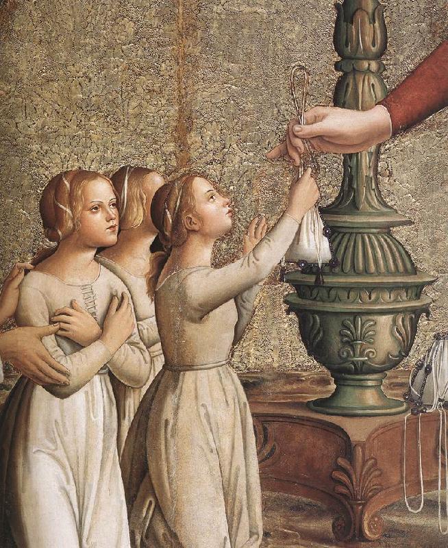 ANTONIAZZO ROMANO Annunciation (detail)  hgh France oil painting art
